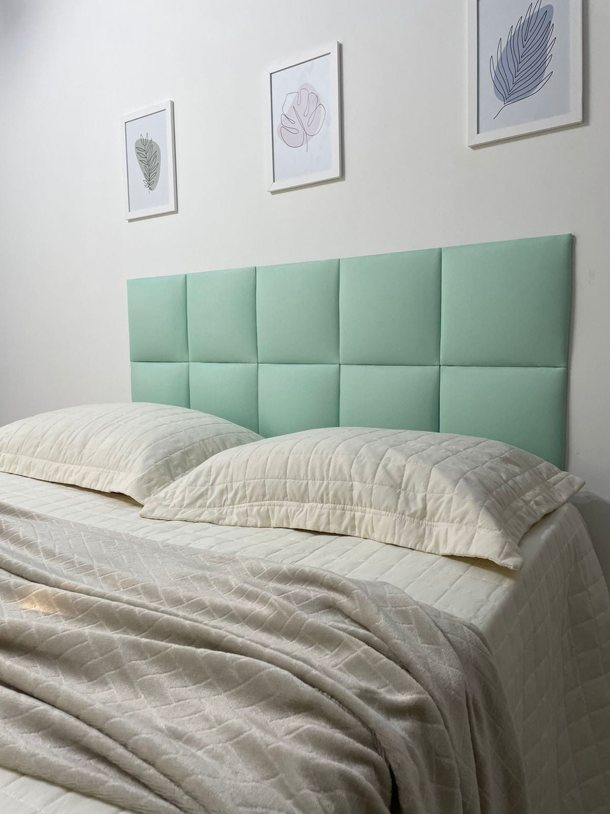 Tête de lit en tissu Oxford