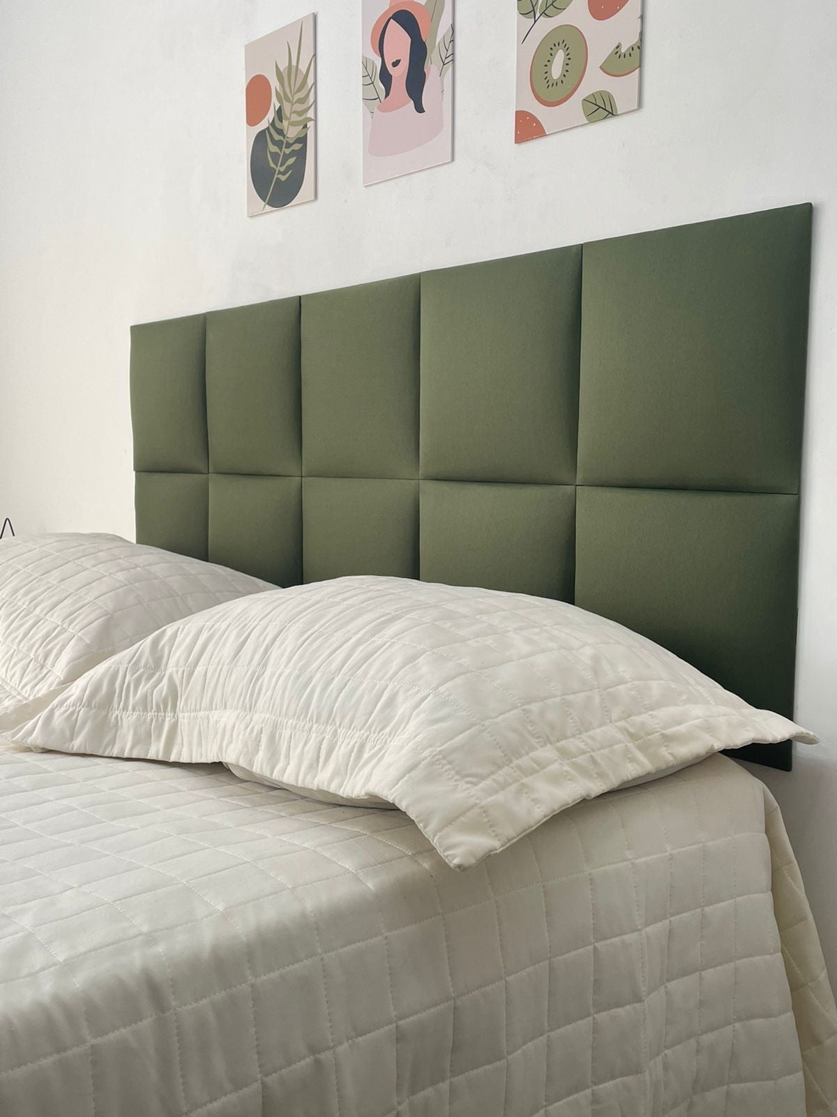 Tête de lit en tissu Oxford