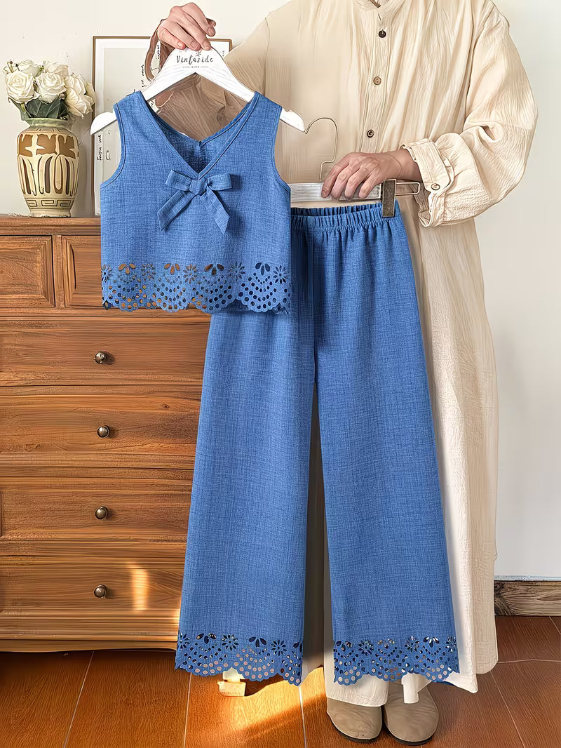 Ensemble Fille 2 Pièces en Lin