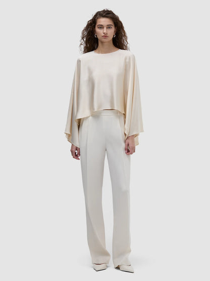 Blouse Satinée Ample Zoe – Élégance Minimaliste