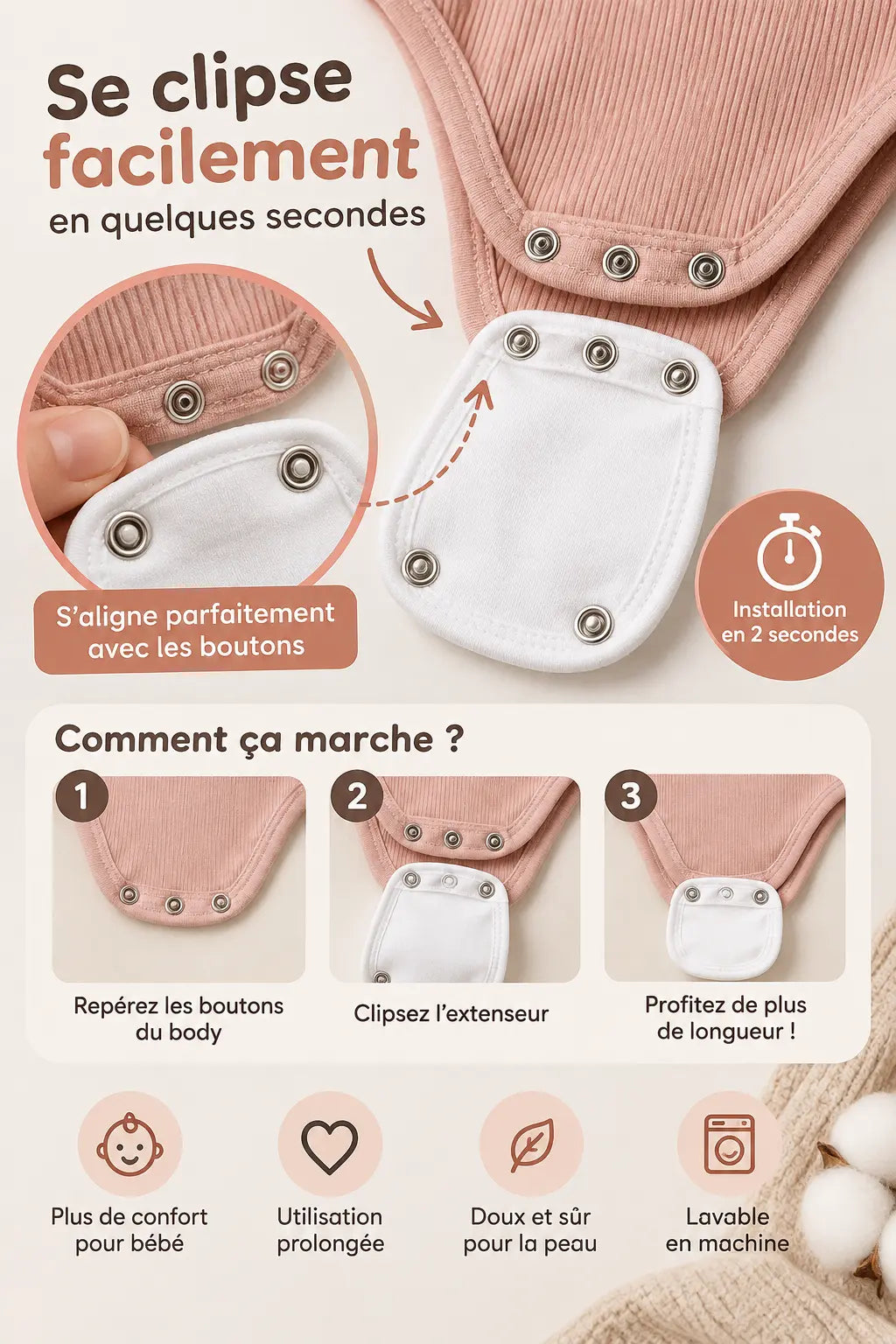 Extenseur de Body Bébé