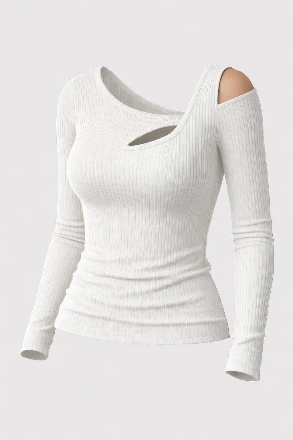 Top côtelé asymétrique – Pack 3 couleurs