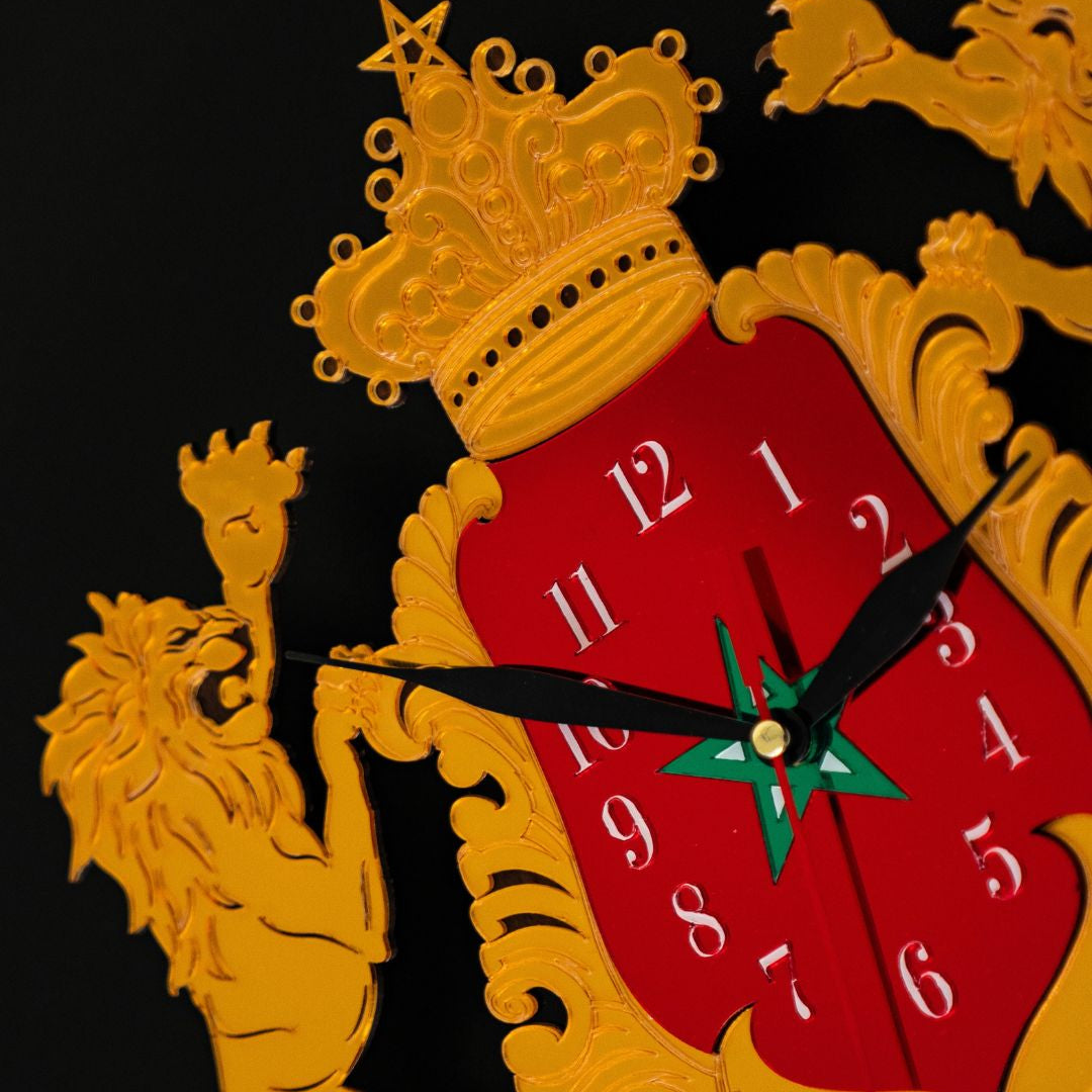 Horloge Murale Blason Marocain