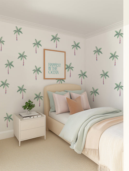 Palmiers Aqua – Stickers muraux