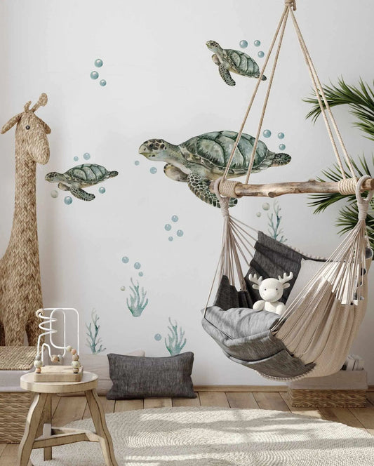 Tortues et Bulles – Stickers muraux