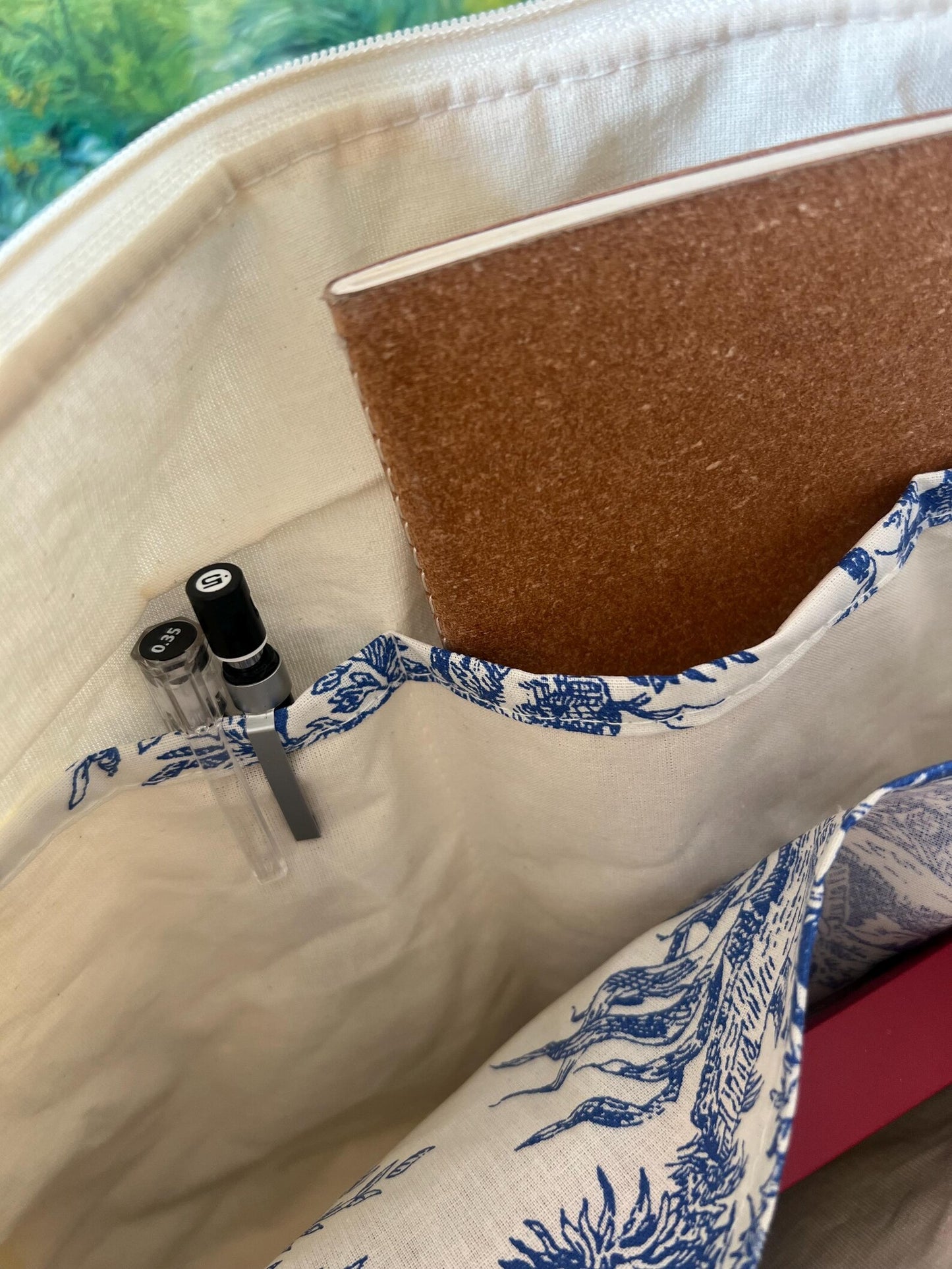 Housse matelassée pour PC - Toile de Jouy